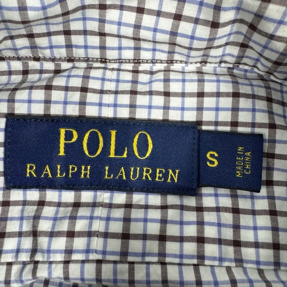 Polo Ralph Lauren Men's Small Plaid Check Long Sleeve Button Down Shirt
